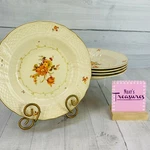 Mikasa Marseilles D1092 Floral Center Weave Rimorange Pasta Soup Bowls Set Of 5. Fixed Price $39.09.