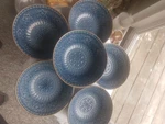 Set Of Elama Deep Ocean Blue 6.75" Salad Bowls All Mint Shape. Fixed Price $36.00.