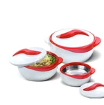 Pinnacle Insulated Casserole Dish With Lid 3 Pc. 0.5 1 2.5 Qt., Red. Fixed Price $63.29.