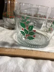 Gibson Holly Set Of 4 Glasses And Clear Serving Bowl Euc. Fixed Price $19.36.