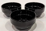 SET/3 Stax Living Black Soup Cereal 6" Bowls, Oven Microwave Safe ,ceramic 3"T. Fixed Price $20.00.
