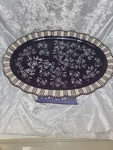 Temp-tations Floral Lace Purple Ceramic Platter Microwave Safe. Fixed Price $36.99.