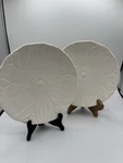 Mikasa Flower Basket White 8.5 Inch EE900 Embossed Plates Japan (two). Fixed Price $14.50.