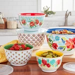 The Pioneer Woman Melamine Mixing Bowl Set, 10 Piece Spring Bouquet. Fixed Price $33.50.