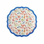 Four (4) Pioneer Woman Blue Vintage Ditsy 8.7" Melamine Salad Plates. Fixed Price $33.92.