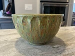 Vintage Boonton Nj Melamine Green Confetti Splatter Thumbprint Mix Bowl 511A 2QT. Fixed Price $24.90.