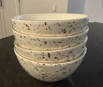 (4) Anthropologie Suite One Studio Mimira Lindsay Emery Cereal Bowls Gold Specks. Fixed Price $67.95.