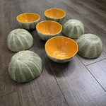 Williams-sonoma Melon Cantaloupe Bordello Pinheiro Bowls Set Of 8 Portugal. Fixed Price $139.99.