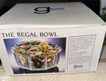 Nos Regal Bowl Carlisle Grainware 1990 W/box Crystal-clear Acrylic Beautiful!!. Fixed Price $50.00.