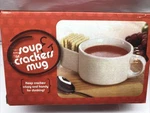 New -soup And Crackers Mug Bowl Great American White Ceramic -chips Dip. Fixed Price $7.00.