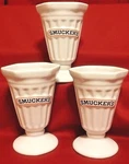 Smuckers Ice Cream Sundae Parfait Glasses By Houston Harvest Gifts Set Of 3. Fixed Price $21.00.