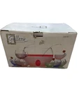 In Box Vtg Luigi Bormioli Gallerie Exhibit Frosted Pastel Glass Punchbowl/cups. Fixed Price $66.70.