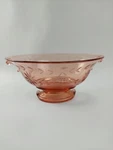 Pink Oval Console Etched Bowl By Imperial Lg Serving Vintage Kitchen Dining. Fixed Price $29.99.