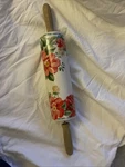 Pioneer Woman Vintage Floral Ceramic Rolling Pin Wood Handles Retired 2812DMT. Fixed Price $75.00.