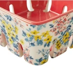 Pioneer Woman Fancy Flourish 6.25" Square X 3" Tall Stoneware Fruit Basket. Fixed Price $33.92.