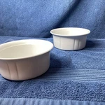 Set Of Oneida Ovenbrite White Ramekin/serving Bowls 5.5" Dia & 2.25" Tall. Fixed Price $11.00.
