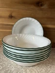Corelle 8 Callaway Ivy 7 1/4 Soup Cereal Bowls White W/green Excellent Usa. Fixed Price $53.00.