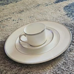 Wedgwood Vera Wang Grosgrain Bone China Dinner Set Cup Saucer Plates England. Fixed Price $30.00.