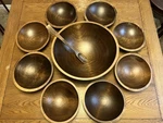 Set Of 8 Vintage Weston Mill Vermont 9 Bowls W/ 16 Salad & Spoon. Fixed Price $95.00.