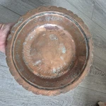 Vtg Hand-hammered Copper Bowl W/ Scalloped Edge 8". Fixed Price $79.00.