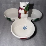 Pfaltzgraff Snow Bear 3 Section Serving Snack Tray New Box. Fixed Price $29.99.