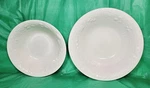 ***gibson White Embossed (10" & 12") Serving Bowls (fruit / Salad)***. Fixed Price $59.95.