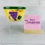 Lillian Vernon LV12 Stoneware Yellow Grapes Nesting Mixing Serving Bowl. Fixed Price $13.59.
