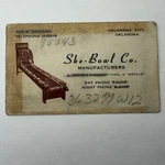 1940S Ske-bowl Oklahoma City Art Deco Arcade Game Machine Business Card. Fixed Price $9.32.