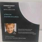Gordon Ramsay Pasta Bowls Maze White 9.5 Inch Set Of 4 Royal Doulton New Box. Fixed Price $45.95.