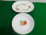 C8 - Corning Ware Corelle Usa Fruit Chutney 12" Oval Platter + 8" Pasta Bowl. Fixed Price $19.95.
