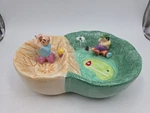 Rare Vintage Lotus Ceramic Chip Dip Bowl Sand Trap & 18TH Hole Design. Fixed Price $59.95.