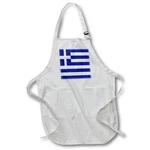3DROSE Greek Flag Full Length Apron With Pockets, 22 By 30-INCH. Fixed Price $22.20.