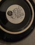 Gibson Elite Leaf Pattern Ceramic Plates Set Of 4 Black 2 Bowls Dishwasher Safe. Fixed Price $85.00.