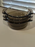 Lovenware 12OZ Casserole Dishes 1072 Brown Glass With Handles Lot Of 3. Fixed Price $9.45.