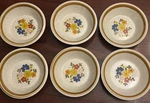 Set Of 6 Vintage Mikasa Stone Manor Floribunda Soup Cereal Bowls. Fixed Price $99.99.