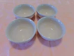 4 Jc Penny Home Scroll Fruit Dessert Sauce Bowls 5/8" Off White Beige Tan Euc!. Fixed Price $28.00.