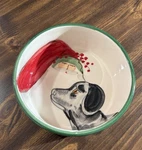 Vietri St. Nick Dog Bowl Ceramic Made Italy Dishwasher Safe Hand Painted. Fixed Price $36.00.