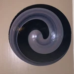 Ceramic Wall Hanging Bowl Black Gray Swirl Pattern Glossy Round Set Of 2. Fixed Price $1700.00.