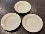 Royal Limited Golden Ivory Rimmed Soup Bowls Trim Japan 8 Set Of 3. Fixed Price $29.99.