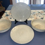 Gibson Elite Set Of 2 Salad Plates, Soup Bowls. Fixed Price $17.99.