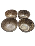 Sound Collection Miya Japanese Rice Bowl Set Of 4 Intricate Detailed Designs 5X3. Fixed Price $89.99.
