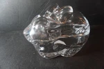 Crate & Barrel Pressed Glass Bunny Rabbit Covered Candy Dish Clear. Fixed Price $22.99.