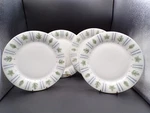 Damon Wood Wsp Stoneware Dinner Plates 10.5" Green Gray Beige K24. Fixed Price $49.95.