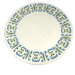 Homer Laughlin Oslo 12" Round Platter Serving Plate Blue Green Mcm Retro. Fixed Price $24.99.