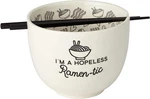 6002424 Our Name Is Mud Hopeless Ramen-tic Soup Bowl And Chopsticks Set, White,. Fixed Price $30.23.