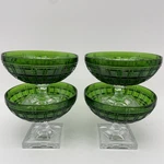 Mario Luca Giusti Winston Ice Cream Bowls Green Synthetic Crystal - Set Of 4. Fixed Price $60.00.