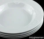Mikasa Classic Flair White K1991 Rimmed Soup & Salad Bowls Unused (set Of 4). Fixed Price $39.97.