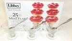 12 Libbey Glass Just Desserts Mini Flare Dishes & Spoons Box. Fixed Price $27.99.