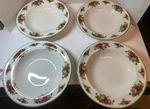 Royal Albert Old Country Roses Rimmed Pasta Salad Bowls Set 4 Bone China England. Fixed Price $99.95.
