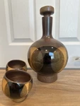 Mid-century Modern Robert Maxwell Pottery Bar/sake Set And Bowl. Fixed Price $125.00.